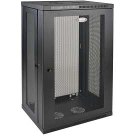 Tripp Lite 21U Wall Mount Rack Enclosure Server Cabinet w/ Door and Side Panels, 21U Rack Height x 19" Rack Width x 16.50" Rack Depth, Wall Mountable, Black, 200 lb Maximum Weight Capacity