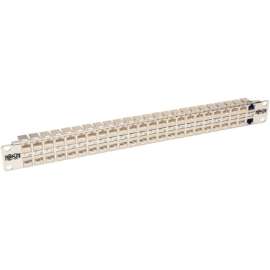 Tripp Lite 48-Port Cat6a Patch Panel Rackmount Shielded Feedthrough RJ45 1U, 48 Port(s), 48 x RJ-45, 1U High, Rack-mountable