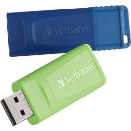 Verbatim - Store 'n' Go™ 16 GB Assorted Color USB 2.0 Flash Drive (2 per Pack)