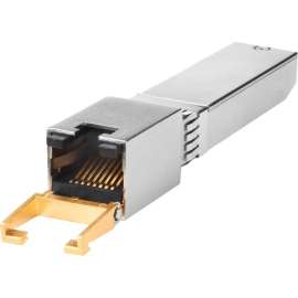 HPE 10GBaseT SFP+ Transceiver, For Data Networking, 1 x RJ-45 10GBase-T LAN, Twisted Pair10 Gigabit Ethernet, 10GBase-T