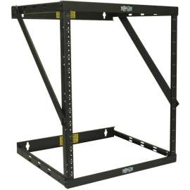 Tripp Lite 8U 12U 22U 2 Post Open Frame Rack Cabinet Expandable 11.5" Depth Wall Mount, For Patch Panel, 8U Rack Height x 19" Rack Width x 11.50" Rack Depth, Wall Mountable, Black Powder Coat