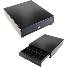 apg Standard- Duty 13.8" Point of Sale Cash Drawer ,  Vasario Series VP320-BL1416 ,  MultiPRO 320 Interface ,  Plastic Till with 4 Bill/ 5 Coin Compartments ,  Printer Driven