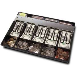 apg Cash Till, 3 x Cash Till, 5 Bill/5 Coin Compartment(s), Black