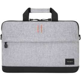 Targus Strata TSS63204US Carrying Case (Sleeve) for 15.6" Notebook - Pewter, Gray - Damage Resistant Interior - Polyester Body - Shoulder Strap, Handle - 2.2" Height x 10.4" Width x 13.3" Depth