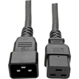Tripp Lite 3ft Power Cord Extension Cable C19 to C20 Heavy Duty 15A 14AWG 3', For Server, Router, Switch, PDU, UPS, 230 V AC Voltage Rating, 15 A Current Rating, Black"