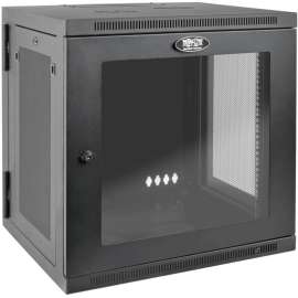 Tripp Lite 12U Wall Mount Rack Enclosure Server Cabinet Hinged Deep Acrylic Window, For UPS, 12U Rack Height x 19" Rack Width x 24.50" Rack Depth, Wall Mountable, Black, Clear