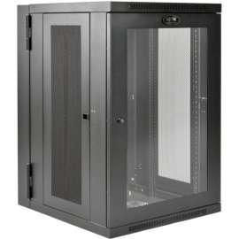 Tripp Lite 18U Wall Mount Rack Enclosure Server Cabinet Deep Acrylic Window, For UPS, 18U Rack Height x 19" Rack Width x 24.50" Rack Depth, Wall Mountable, Black, Clear
