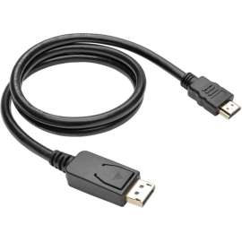 Tripp Lite 3ft DisplayPort to HDMI / DP to HDMI Adapter Active Converter DP 1.2 M/M, DisplayPort/HDMI for Audio/Video Device, Monitor, Projector, TV, Graphics Card, 3 ft, 1 x DisplayPort Male Digital Audio/Video, 1 x HDMI Male Digital Audio/Video