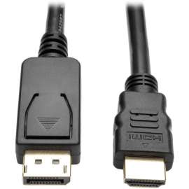 Tripp Lite 6ft DisplayPort to HDMI Adapter Converter Cable DP w/ Latches to HDMI DPort 1.2 4K x 2K M/M, DisplayPort/HDMI for Audio/Video Device, Monitor, Projector, TV, Graphics Card, 6 ft, 1 x DisplayPort Male Digital Audio/Video, 1 x HDMI Male Digital A