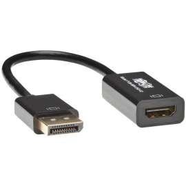 Tripp Lite 6in DisplayPort to HDMI Adapter Converter 4K x 2K @ 24/30Hz Active UHD DP to HDMI M/F DPort 1.2 6", DisplayPort 1.2/HDMI for Audio/Video Device, Monitor, Projector, TV, Graphics Card, 6", 1 x DisplayPort Male Digital Audio/Video, 1 x HDMI Femal