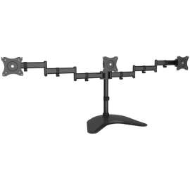 SIIG Articulated Freestanding Triple Monitor Desk Stand, 13"-27", Up to 27" Screen Support, 51 lb Load Capacity, 18.3" Height x 54.5" Width x 12.4" Depth