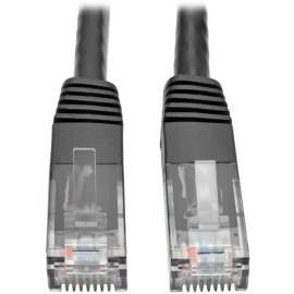 Tripp Lite 10ft Cat6 Gigabit Molded Patch Cable RJ45 M/M 550MHz 24AWG Black, 10 ft Category 6 Network Cable for Network Device, Router, Modem, Blu-ray Player, Printer, Computer, First End: 1 x RJ-45 Network, Male, Second End: 1 x RJ-45 Network