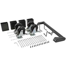 Tripp Lite Charging Station Cart Conversion Kit with Handle, Casters & Cord Manager, Reversible Handle, 350 lb Capacity, 4 Casters, 4" Caster Size