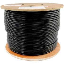 Tripp Lite 1000ft Cat6 Gigabit Bulk Cable Solid Core CMR PVC Black 1000', Category 6 for Network Device, 128 MB/s, 1000 ft, 1 x Bare Wire