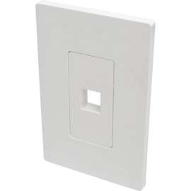 Tripp Lite Single-Gang 1-Port Wall Plate Keystone Cat5/6 USB HDMI Dport RCA, 1 x Total Number of Socket(s), 1-gang, White, Polycarbonate
