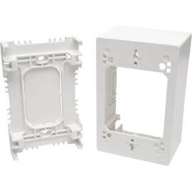 Tripp Lite Single-Gang Surface-Mount Junction Box Wallplate White, 1-gang, White, Acrylonitrile Butadiene Styrene (ABS), Thermoplastic