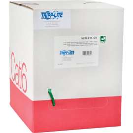 Tripp Lite 1000ft Cat6 Gigabit Bulk Cable Solid CMP Plenum PVC Green TAA, Category 6 for Network Device, 128 MB/s, 1000 ft, 1 x Bare Wire