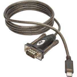 Tripp Lite USB 2.0 USB-C to DB-9 Adapter Cable USB-C to RS-232 M/M 5' 5ft, Serial/USB for Smartphone, Digital Camera, PDA, Notebook, Tablet, Modem, Tablet, 28.75 kB/s, 5 ft, 1 x Type C Male USB