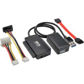 Tripp Lite USB 3.0 SuperSpeed to SATA/IDE Adapter 2.5/3.5/5.25" Hard Drives, IDE/SATA/USB for Hard Drive, Notebook, 6", 1 x Type A Male USB, 1 x Female SATA, 1 x Female IDE
