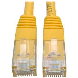 Tripp Lite 3ft Cat6 Gigabit Molded Patch Cable RJ45 M/M 550MHz 24AWG Yellow, Category 6 for Network Device, Router, Modem, Blu-ray Player, Printer, Computer, 128 MB/s, Patch Cable, 3 ft