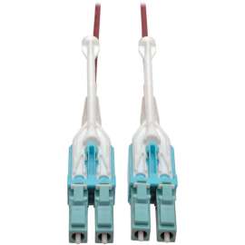 Tripp Lite 5M 10Gb Duplex Multimode Fiber Patch Cable 50/125 OM4 LC/LC LSZH - Fiber Optic for Network Device - 12.50 GB/s - Patch Cable - 16.40 ft - 2 x LC Male Network - 2 x LC Male Network - 50/125 m - Magenta