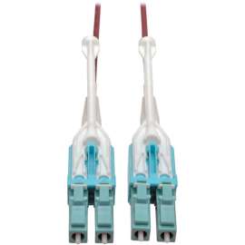 Tripp Lite 8M 10Gb Duplex Multimode Fiber Patch Cable 50/125 OM4 LC/LC LSZH - Fiber Optic for Network Device - 12.50 GB/s - Patch Cable - 26.25 ft - 2 x LC Male Network - 2 x LC Male Network - 50/125 m - Magenta