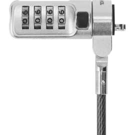 Targus DEFCON Trapezoid Serialized Combo Cable Lock, 1 Pack, Black, Galvanized Steel, 6.50 ft
