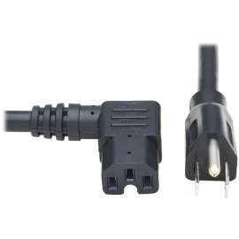 Tripp Lite 8ft Heavy Duty Power Extension Cord 15A 14AWG 5-15P to Right-Angle C15, For PDU, UPS, 125 V AC Voltage Rating, 15 A Current Rating, Black