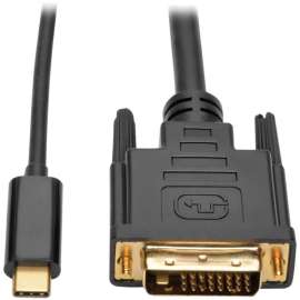 Tripp Lite, Pro Av Tripp Lite USB C to DVI Adapter Cable Converter 1080p M/M USB Type C to DVI, USB-C, USB Type-C 3ft 3', DVI/USB for Smartphone, Projector, Ultrabook, Monitor, Notebook, Tablet, TV, 640 MB/s, 3 ft