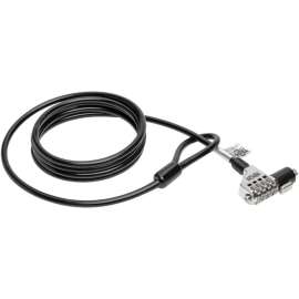 Tripp Lite Laptop Security Lock Combination Theft Deterrent Cable 6ft 6', Resettable, 4-digit Combination Lock, Polyvinyl Chloride (PVC), 6 ft