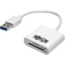 Tripp Lite USB 3.0 SuperSpeed SD / Micro SD Memory Card Media Reader 6in., SD, SDHC, SDXC, microSD, Dual-Voltage MultimediaCard (MMC), Reduced Size MultiMediaCard (MMC), High Speed MultiMediaCard (HS-MMC), MMCplus, TransFlash, microSDHC, USB 3.0External