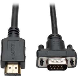 Tripp Lite HDMI to VGA Active Adapter Cable Low Profile HD15 M/M 1080p 3ft, HDMI/VGA for Video Device, Monitor, Projector, TV, Blu-ray Player, 2.95 ft, 1 x HDMI Male Digital Audio/Video, 1 x HD-15 Male VGA
