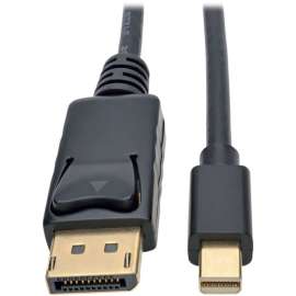 Tripp Lite Mini DisplayPort to DisplayPort 1.2 Adapter Cable 4K @ 60Hz 6ft, DisplayPort/Mini DisplayPort for Audio/Video Device, Notebook, Monitor, TV, Projector, 2.70 GB/s, 5.91 ft, 1 x DisplayPort Male Digital Audio/Video