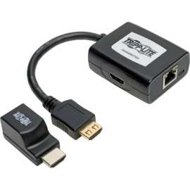 Tripp Lite HDMI over Cat5/Cat6 Extender Kit, Power over Cable, 1080p @ 60 Hz, TAA - 1 Input Device - 1 Output Device - 100 ft Range - 2 x Network (RJ-45) - 1 x HDMI InHDMI Out - Full HD - 1920 x 1080 - Twisted Pair - Category 6a - TAA Compliant