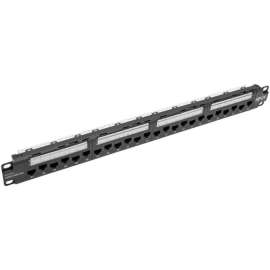 Tripp Lite 24-Port Cat6a Cat6 Cat5e Patch Panel 110 Punchdown RJ45 1URM TAA, 24 Port(s), 24 x RJ-45, 1U High, Black