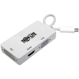 Tripp Lite, Pro Av Tripp Lite USB C to HDMI / DVI / VGA Multiport Adapter 4K USB Type C to HDMI, USB-C, USB Type-C, 1 x HDMI, 1 x VGA, 1 x Total Number of DVI (1 x DVI-D)