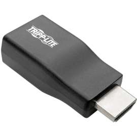 Tripp Lite HDMI to VGA Adapter Converter with Audio Compact M/F 1080p @60Hz, 1 x HDMI Male Digital Audio/Video, 1 x HD-15 Female VGA, 1 x Mini-phone Female Audio, 1 x Type B Female Micro USB, 1920 x 1200 Supported, Black