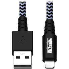 Tripp Lite Heavy Duty Lightning to USB Charging Cable Sync / Charge Apple iPhone iPad 3ft 3', Lightning/USB for iPhone, iPad mini, iPod, iPod touch, Network Device, iPad Air, iPad, 3 ft, 1 x Type A Male USB, 1 x Lightning Male Proprietary Connector