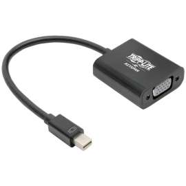 Tripp Lite Mini DisplayPort to VGA Adapter Active 1080p Black mDP to VGA 6in, Mini DisplayPort/VGA for Chromebook, Projector, Video Device, Monitor, Notebook, Tablet, MacBook, TV, Graphics Card, 6", 1 x HD-15 Female VGA, 1 x Mini DisplayPort Male Digital 