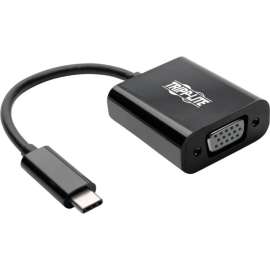 Tripp Lite, Pro Av Tripp Lite USB C to VGA Adapter Converter, Thunderbolt 3, M/F, USB 3.1, 1080p, Black, USB Type C, USB-C, USB Type-C, USB/VGA for Smartphone, Chromebook, Projector, Video Device, Monitor, Notebook, Tablet, MacBook, 640 MB/s