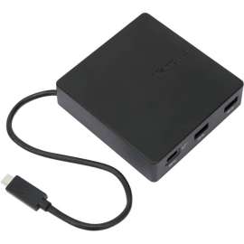Targus USB-C Travel Dock with Power Pass-Through, for Notebook/Desktop PC, 60 W, USB 3.1 Type C, 2 x USB 3.0