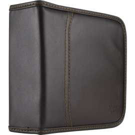 Case Logic 32 Capacity CD Wallet, Wallet, Faux Leather, Foam, Polyvinyl Chloride (PVC), Black, 32 CD/DVD