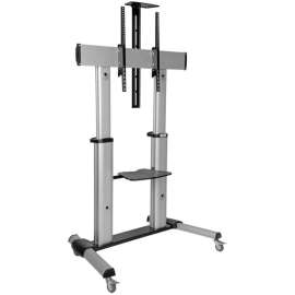 Tripp Lite Mobile Flat-Panel Floor Stand, 60", 100" TVs and Monitors, Heavy-Duty, Up to 100" Screen Support, 220 lb Load Capacity