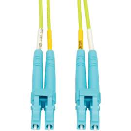 Tripp Lite 100G Duplex Multimode 50/125 OM5 LSZH Fiber Optic Cable (LC/LC) Lime Green 3 m, Fiber Optic for Network Device, 12.50 GB/s, Patch Cable, 9.84 ft