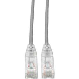 Tripp Lite Cat6 UTP Patch Cable (RJ45), M/M, Gigabit, Snagless, Molded, Slim, Gray, 10 ft., 10 ft Category 6 Network Cable for Network Device, Server, Switch, Router, Computer, Hub, Photocopier, Printer, Modem, Patch Panel, First End: 1 x RJ-45 Network, M