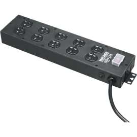 Tripp Lite Waber Power Strip 10-Outlet Industrial 5-15R 15ft Cord 5-15P, NEMA 5-15P, 10 NEMA 5-15R, 15ft