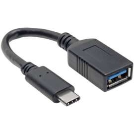 Tripp Lite USB C to USB Type-A Adapter Cable, M/F, 3.1, Gen 1, 5 Gbps, USB-IF, 6 in., Thunderbolt 3 UCB Type C USB-C, USB for Hard Drive, Tablet, Smartphone, Wall Charger, MacBook, Ultrabook, Chromebook, Printer, Scanner, Flash Drive, Notebook, ..., 640 M
