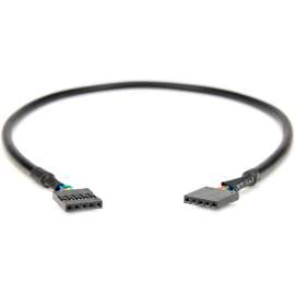 Rocstor Premium 18in Internal 5 pin USB IDC Motherboard Header Cable, IDC Female, IDC Female, Black, 1.50 ft EIDE/IDE Data Transfer Cable for Expansion Card, Card Reader, Motherboard