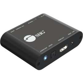SIIG HDMI 2.0 4K HDR with Audio Extractor & ARC - HDMI 18Gbps Video bandwidth - 3.5mm & S/PDIF Audio Extraction - EDID management - 4K60Hz 4:4:4 8-bit / 4K60Hz 4:2:0 10-bit HDR - Micro USB Firmware update - CEC bypass / S/PDIF ARC output / 3.5mm Aud