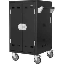 Aver Information AVer AVerCharge X30i 30 Device Intelligent Charging Cart - 4 Casters - 5" Caster Size - Steel, Plastic - 25.1" Width x 25.1" Depth x 42.1" Height - For 30 Devices
